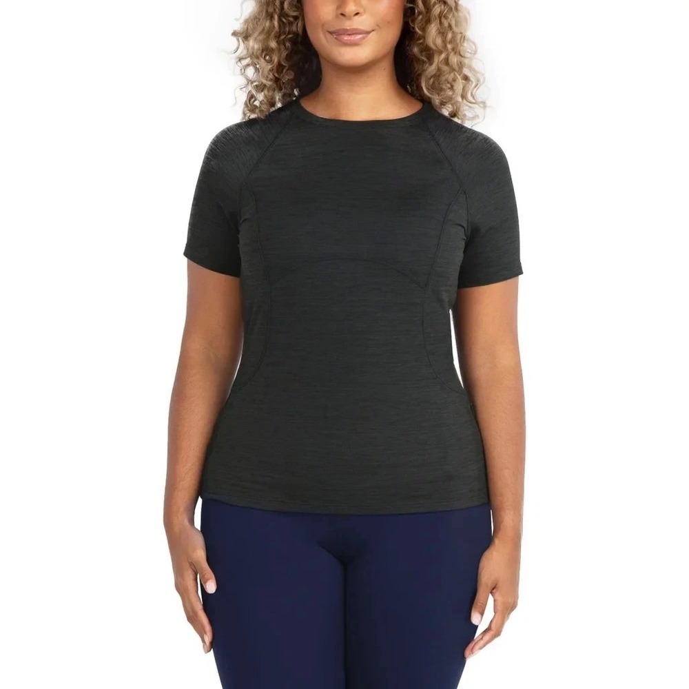 Spyder Women's Short Sleeve Active Tee, Black, Size: 2XL, New